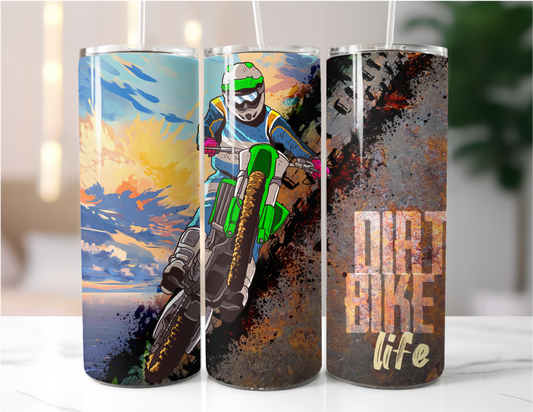 Dirt Bike Life - 20oz Skinny Tumbler