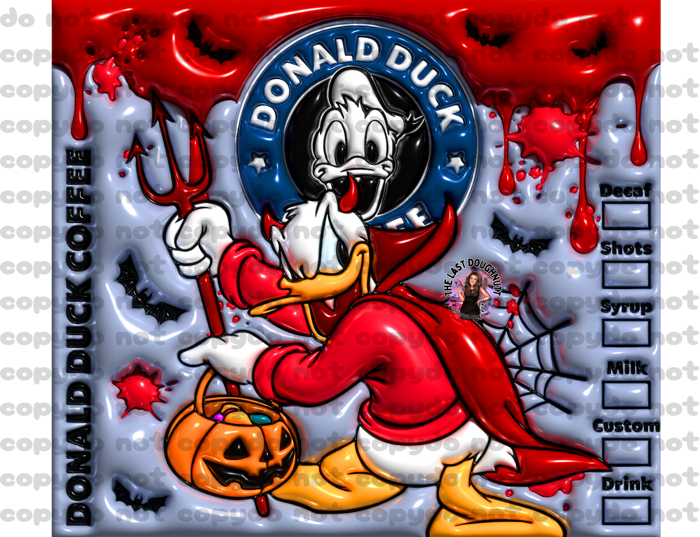 Spooky Duck Coffee Cup Sublimation Transfer