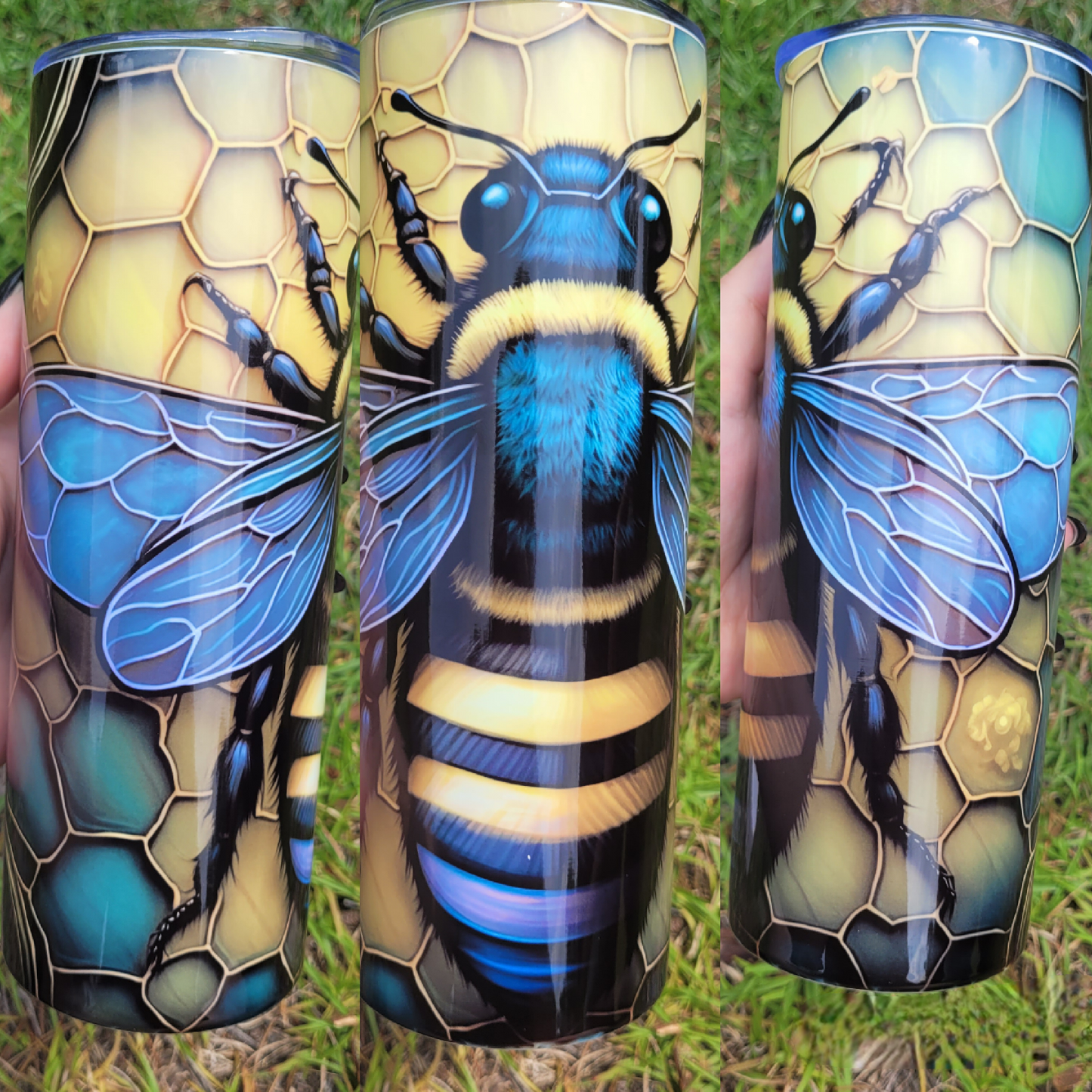 Bee Stained Glass - 30oz Skinny Tumbler