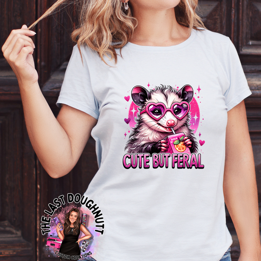 Cute But Feral Opossum T-Shirt