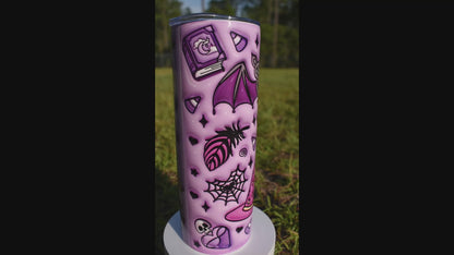 Purple Spooky Inflated Look - 20oz Skinny Tumbler