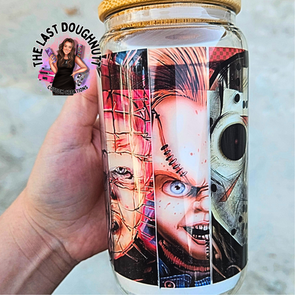 Horror Movies - 16oz Glass Can Cup