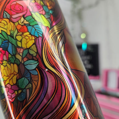 *Oopsie* Fairy Butterfly Garden Raw Stainless - 20oz Skinny Tumbler