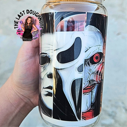 Horror Movies - 16oz Glass Can Cup