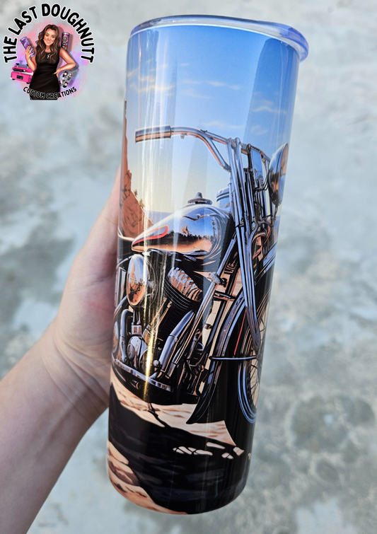 Chrome Motorcycle - 20oz Skinny Tumbler *RTS*