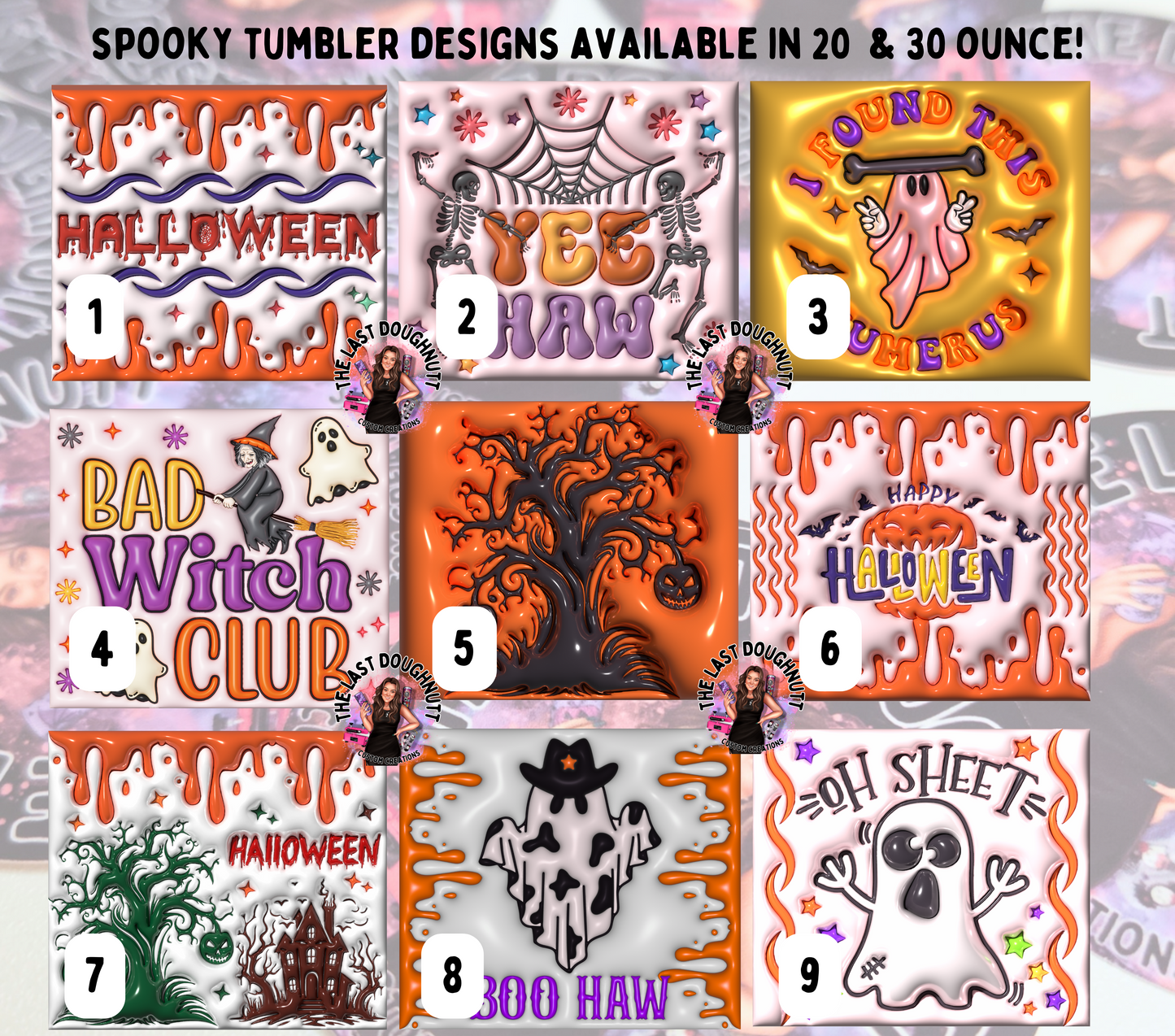 Halloween 3D (Set 3) - 30oz Skinny Tumbler