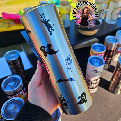 Nightmare Before Coffee (Raw Stainless) - 20oz Skinny Tumbler *RTS*