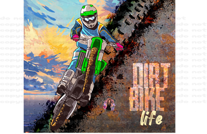 Dirt Bike Life Sublimation Transfer